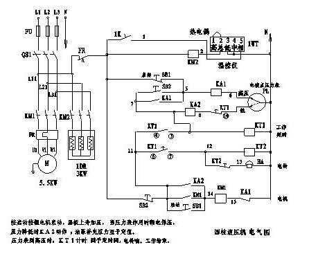 耐火材料壓力機(jī)的電路圖